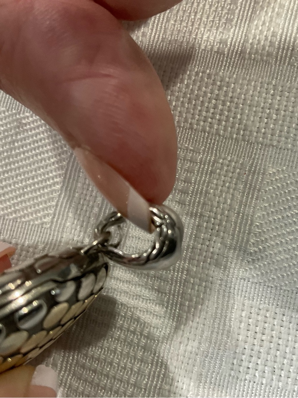 Vintage John Hardy Round Dot series Locket Pendant in 18k gold and 925 silver - Picture 8 of 8